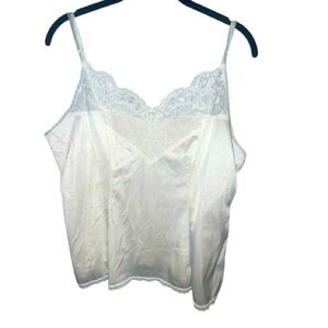 Vintage Caldor Vassarette Signature Lace Camisole Satin And Lace Size XL